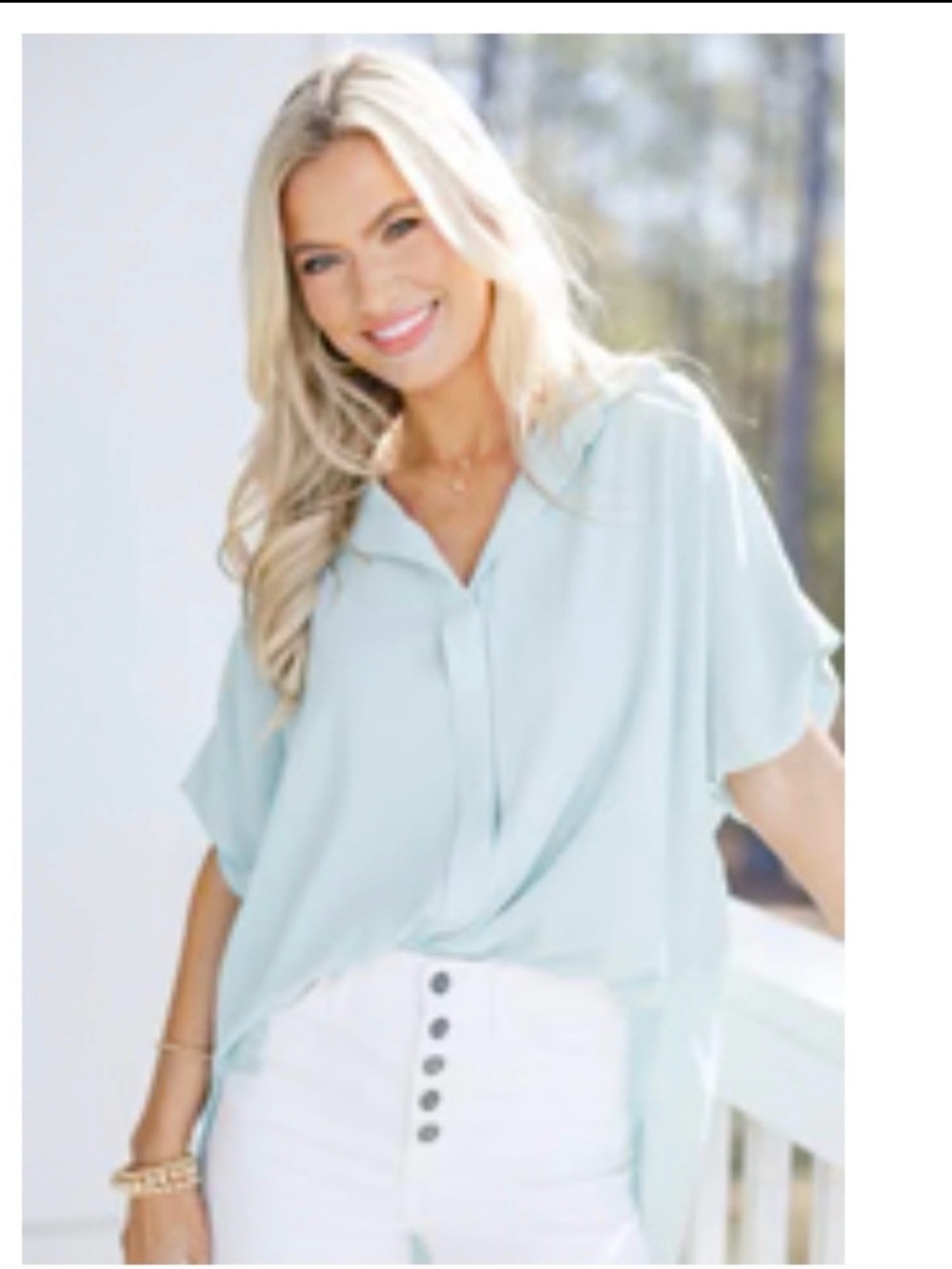 Light Sage Button-Down Oversized Shirt - Soft & Airy
